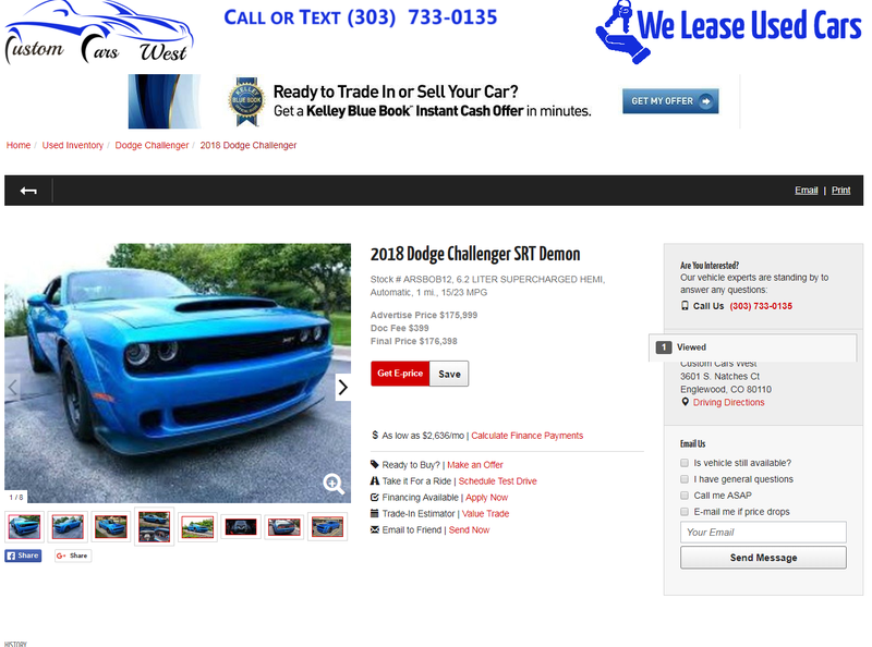 Illustration for article titled A Dealership In Colorado Is Asking $176,000 For A Dodge Demon They Don’t Even Have